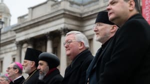 Archbishop Bernard attends rally in support of Ukraine